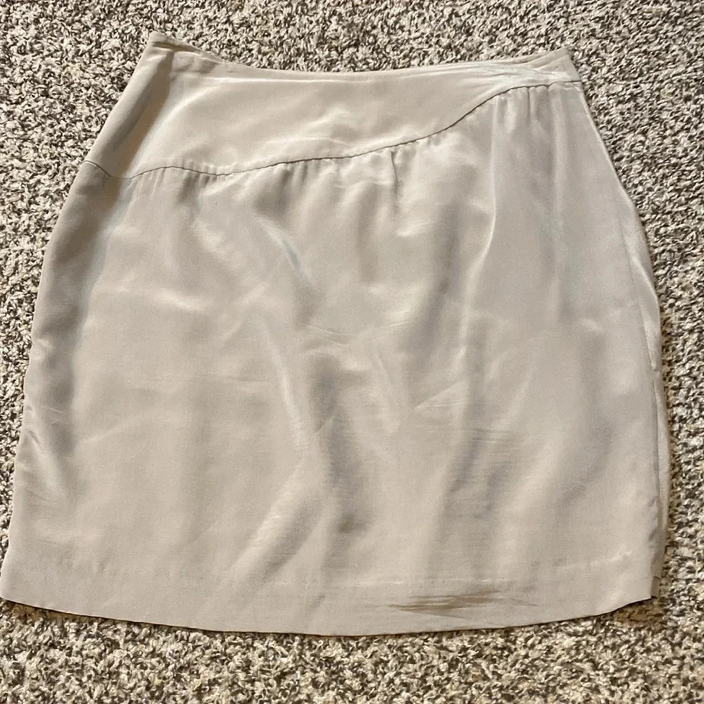 3.1 Phillip Lim Cream Mini Skirt with Draped Ruffle - Picture 7 of 8